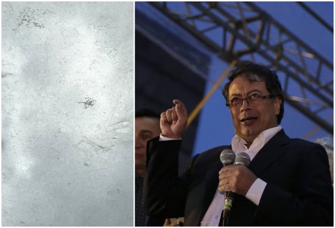 El drone y el senador Gustavo Petro