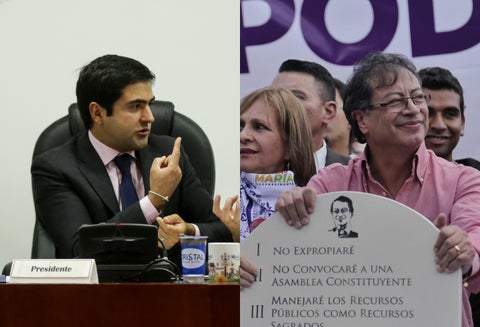 Samuel Hoyos y Gustavo Petro, enfrentados por el polémico video.