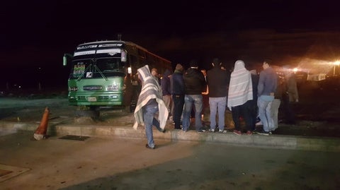 Bloqueos de conductores de rutas provisionales del SITP