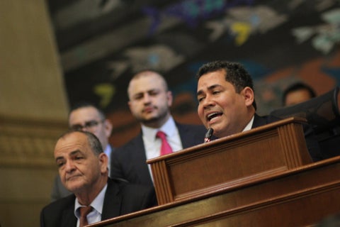 Presidente de la Cámara, Carlos Chacón, en plenaria