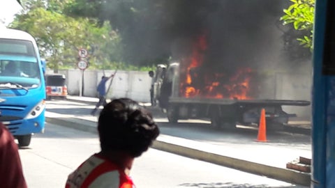 Grua Incendiada Soledad