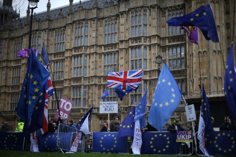 Protestas Parlamento Británico Brexit