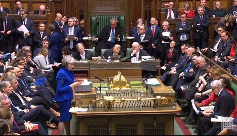 Theresa May en el Parlamento Británico