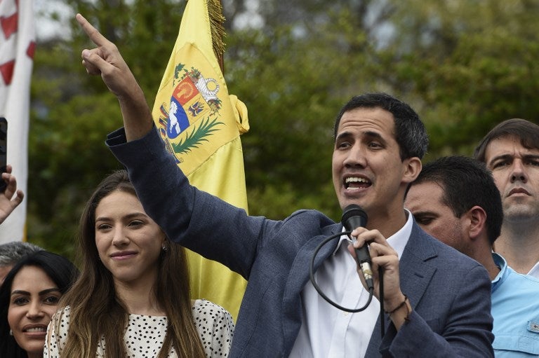 Juan Guaidó en un acto público