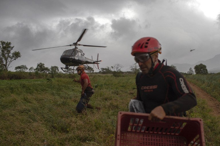 Labores de rescate y soporte en Minas Gerais, Brasil, tras ruptura de dique