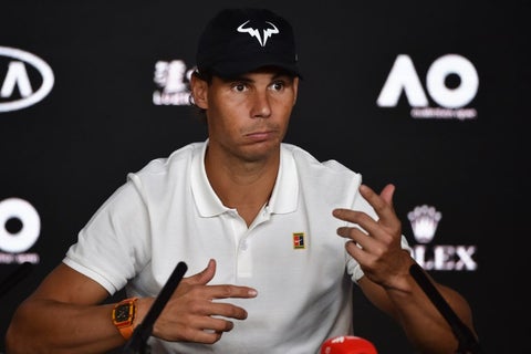 Rafael Nadal en rueda de prensa