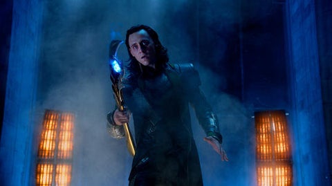 Tom Hiddleston como Loki en 'Avengers'