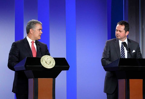 Presidente Iván Duque y Carlos Ruiz Massieu