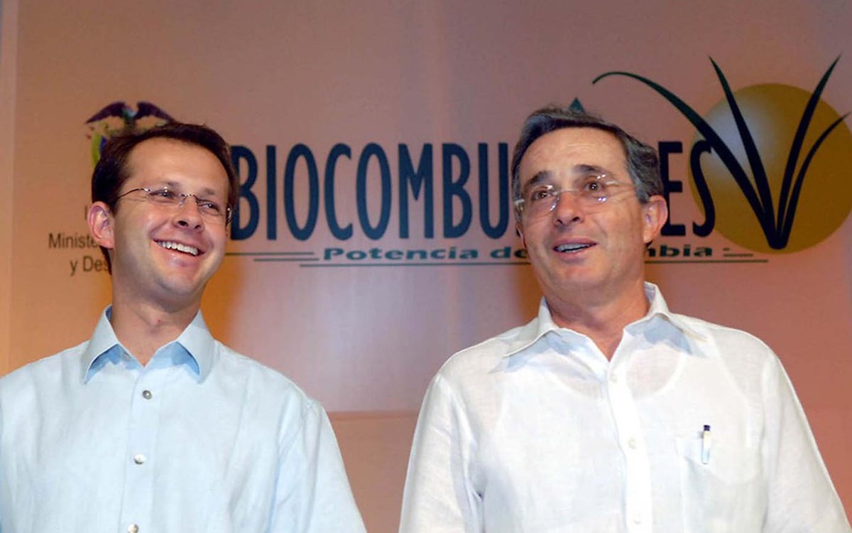 Andrés Felipe Arias y Álvaro Uribe