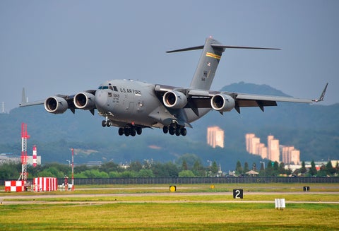 Un avión de carga C17A Globe Master