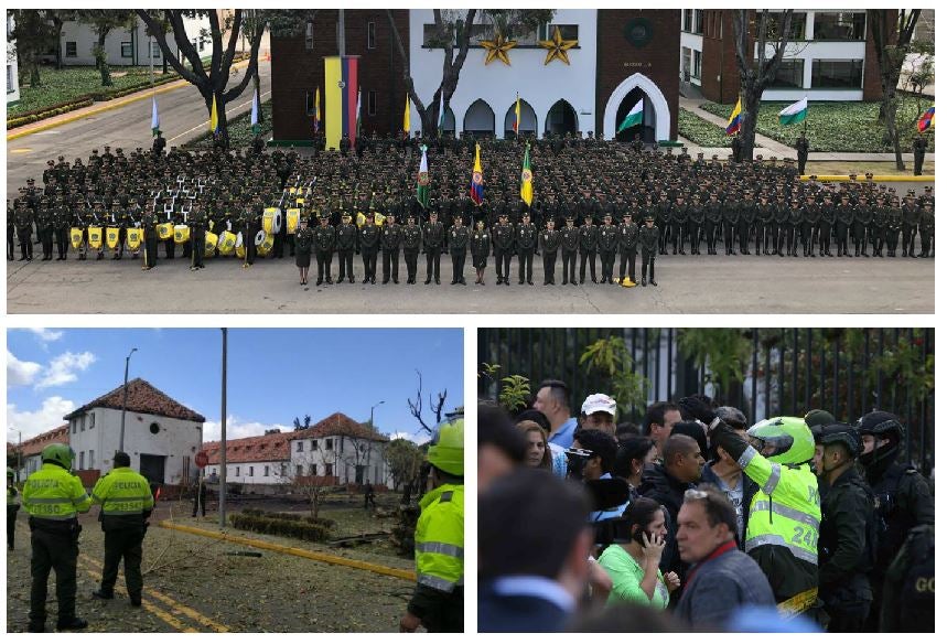 Atentado con carro bomba en Escuela de Cadetes en Bogotá