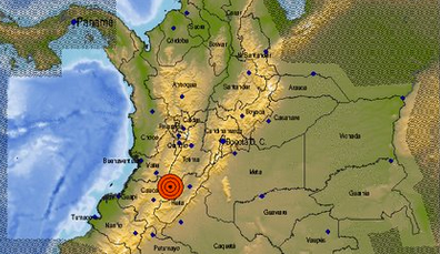 Epicentro temblor en Colombia sábado 26 de enero de 2019