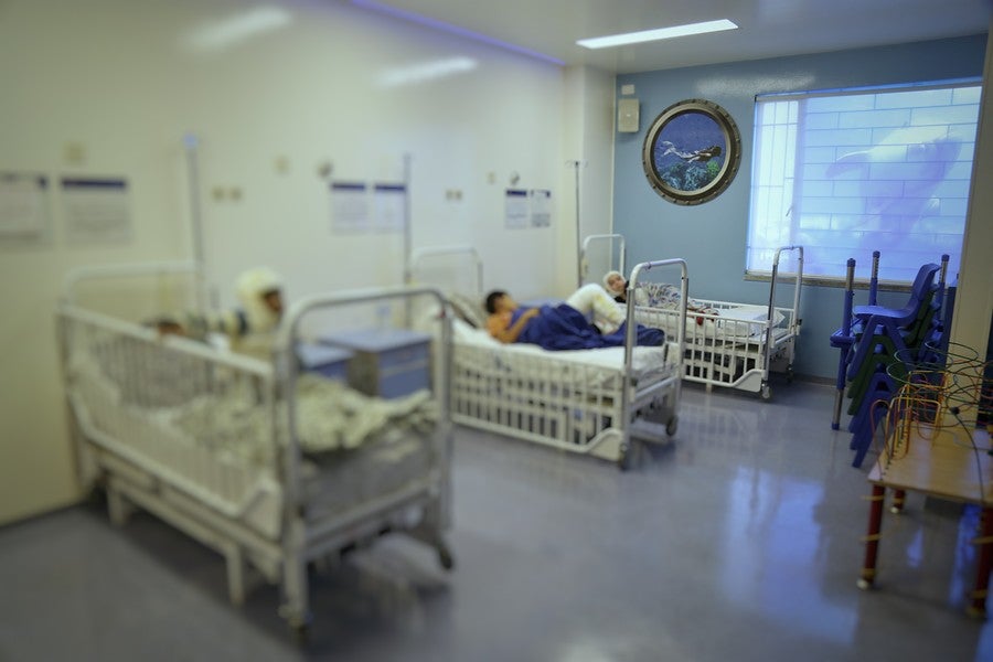 Zona de pacientes quemados con pólvora