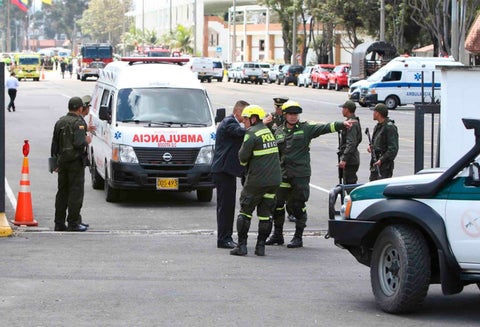 La Escuela General Santander luego del carro bomba