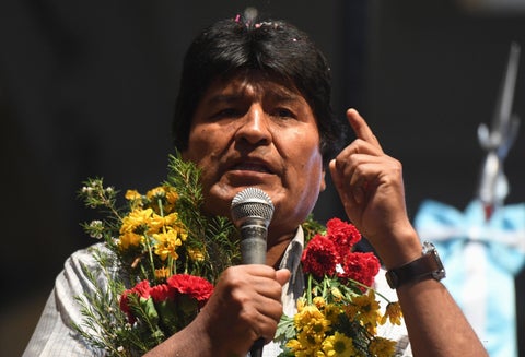 Evo Morales, expresidente de Bolivia