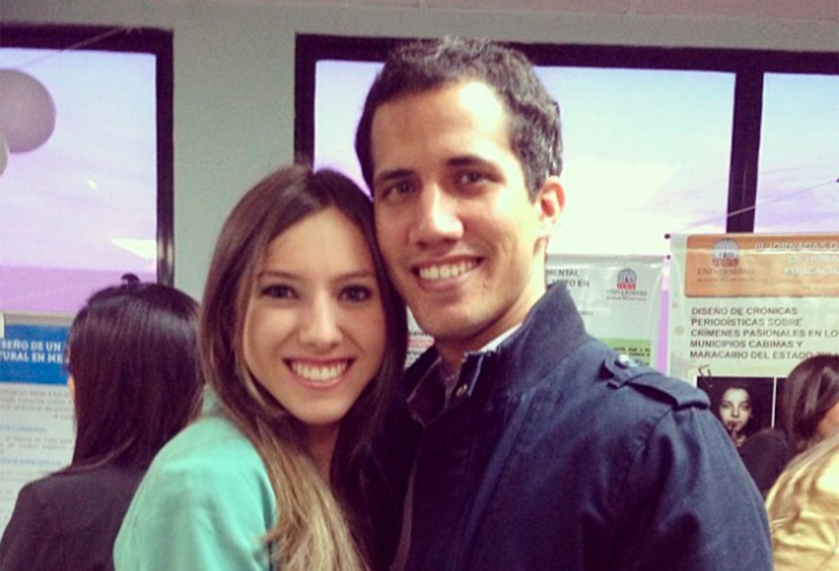 Fabiana Rosales y Juan Guaidó