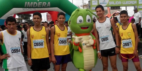 Hallam Bayona en una competencia con la liga de atletismo del Tolima