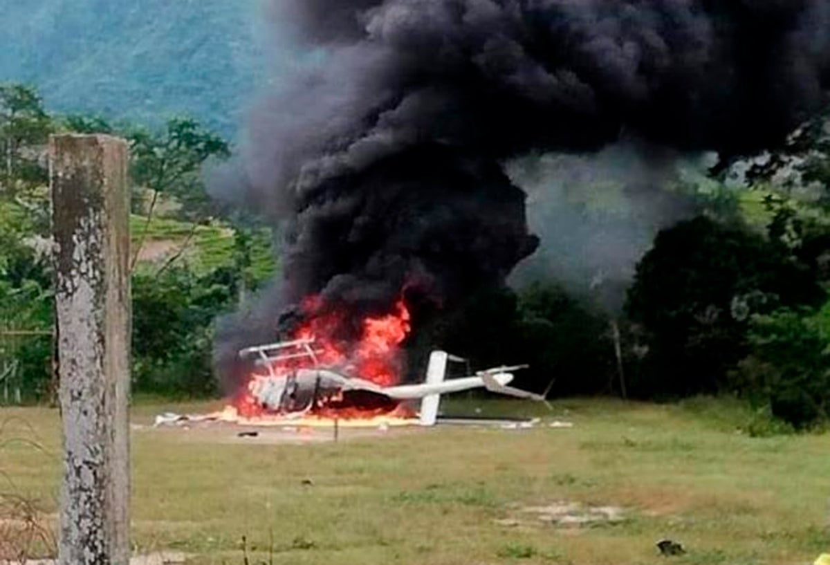 El helicóptero derribado en el Catatumbo