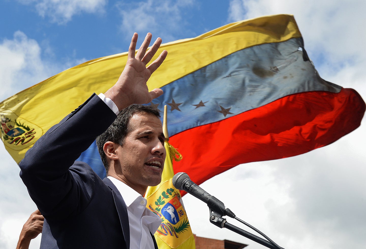 Juan Guaidó, autoproclamado presidente interino de Venezuela, en Caracas