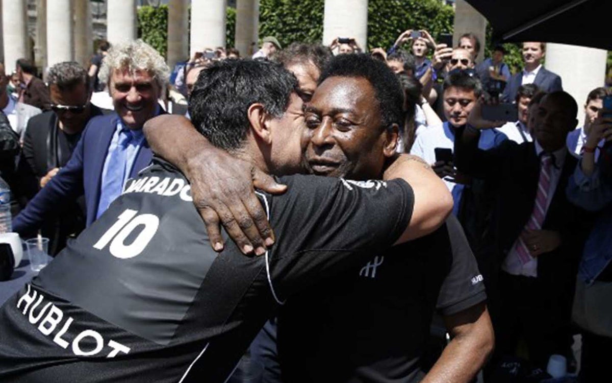 Diego Armando Maradona y Pelé