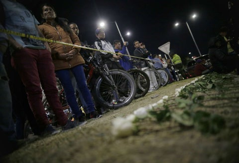 Plantón por atentado en Escuela General Santander