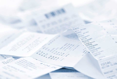 Los tiquétes de compra tienen sustancias tóxicas