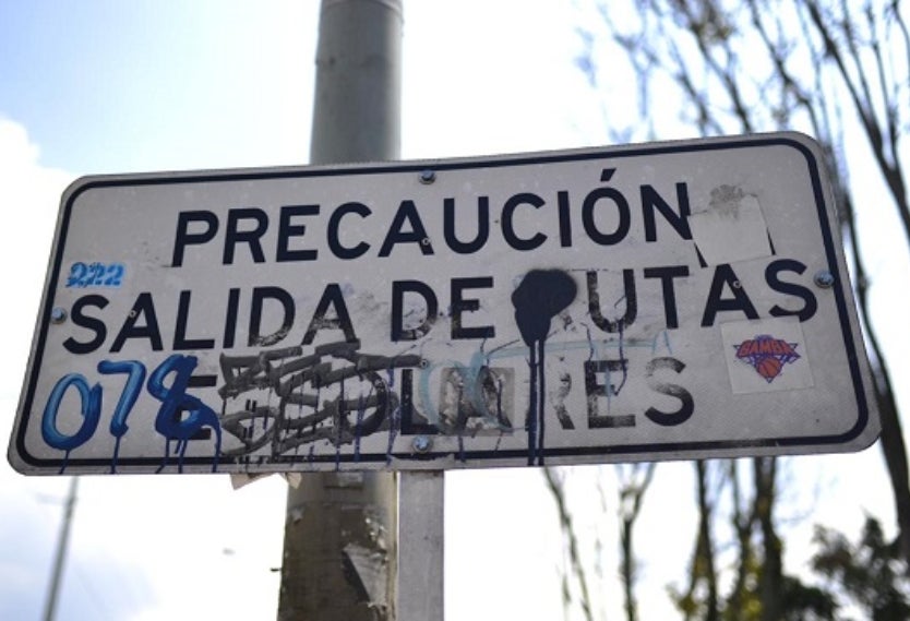 Señales de tránsito dañadas en Bogotá