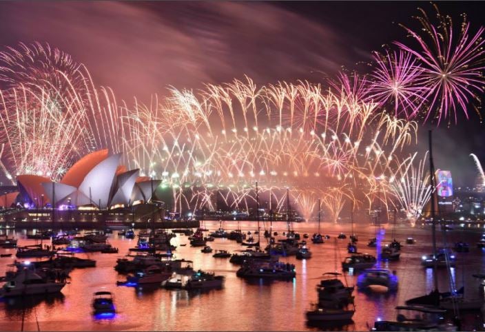Así recibió Sidney el año 2019.