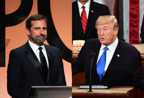 Steve Carell y Donald Trump.