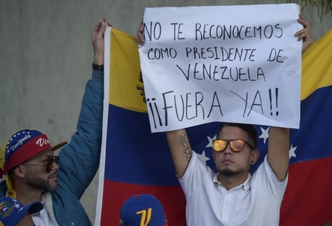 Protestas durante posesión de Nicolás Maduro