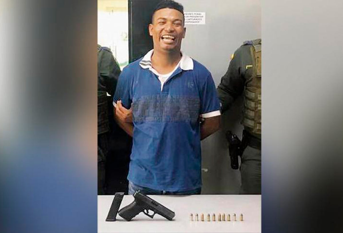 John Jairo Jiménez, alias Wicho, tras ser capturado en Barranquilla