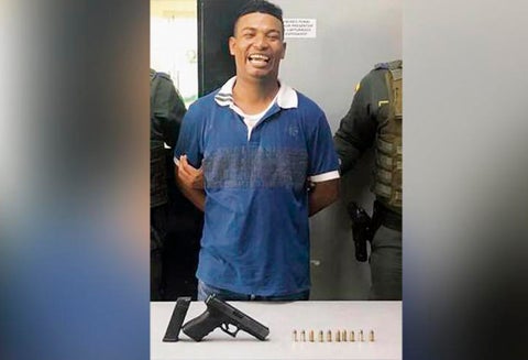 John Jairo Jiménez, alias Wicho, tras ser capturado en Barranquilla