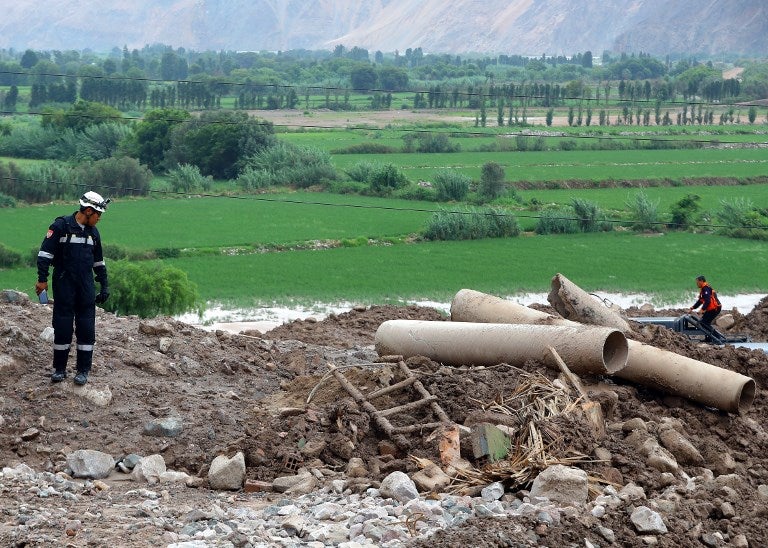 Avalancha de lodo en Perú