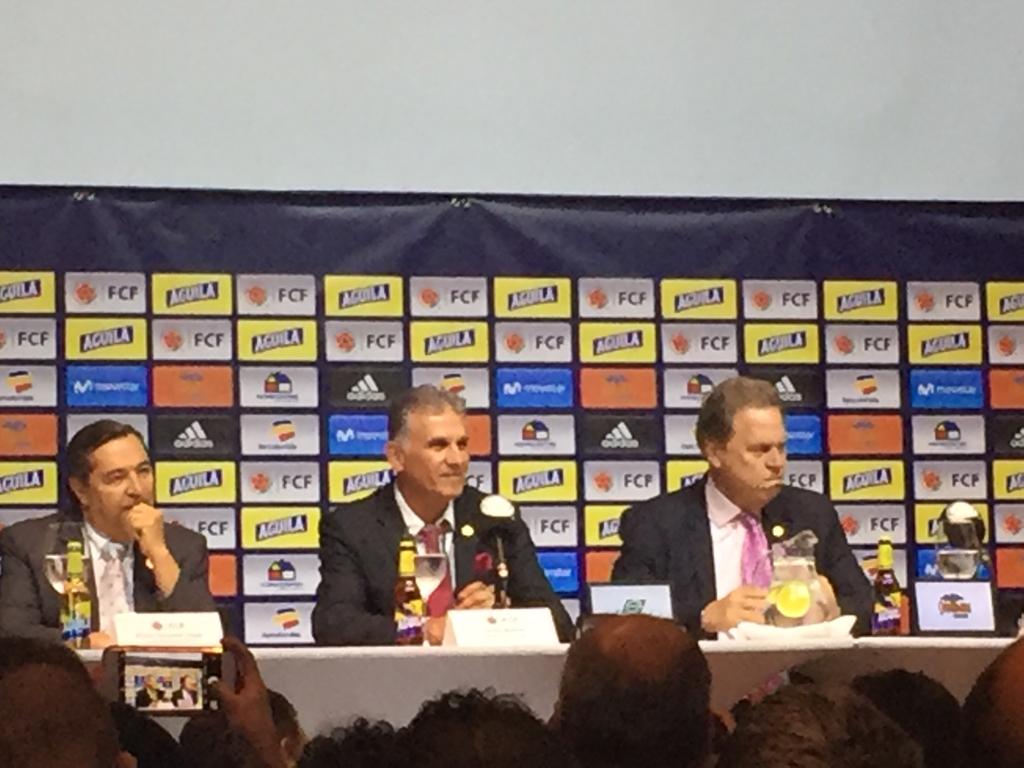 Presentación de Carlos Queiroz como nuevo DT de la Selección Colombia