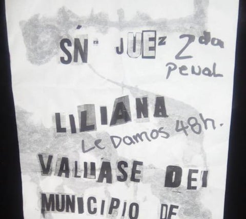 Panfleto amenazante a una juez de Bello, Antioquia.