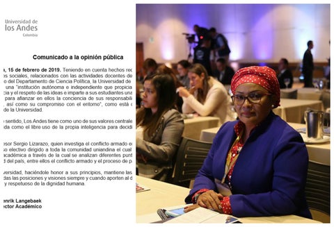 El comunicado de la Universidad de los Andes y la congresista Victoria Sandino