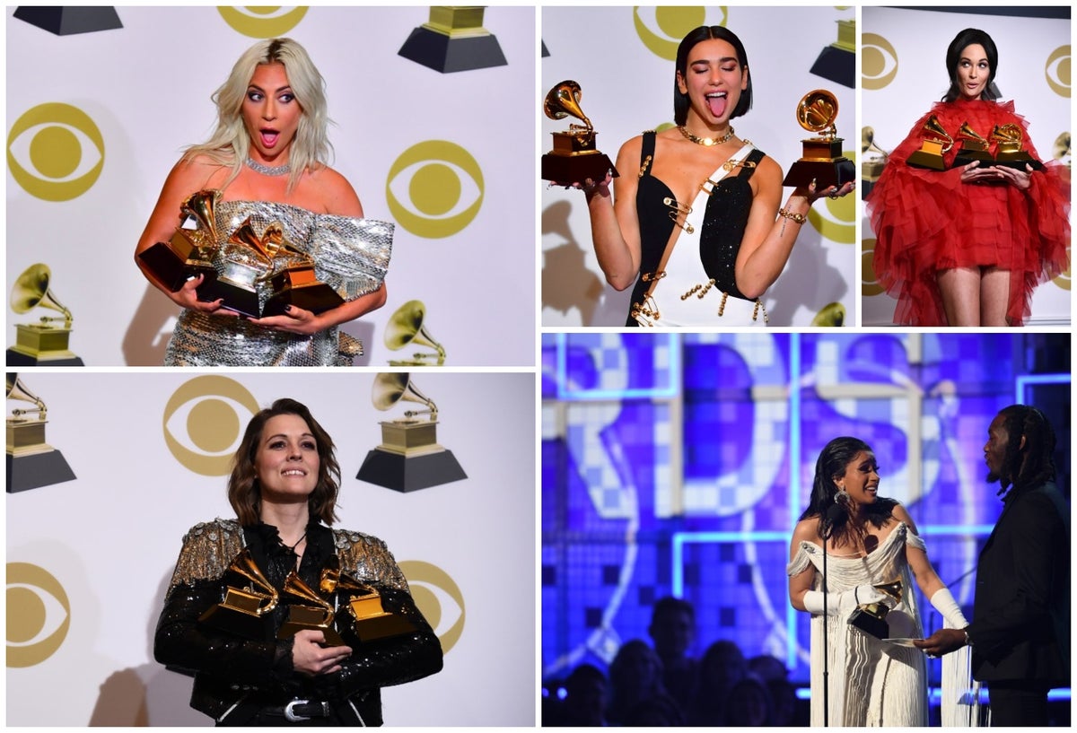 Lady Gaga, Dua Lipa, Kacey Musgraves, Brandi Carlile y Cardi B
