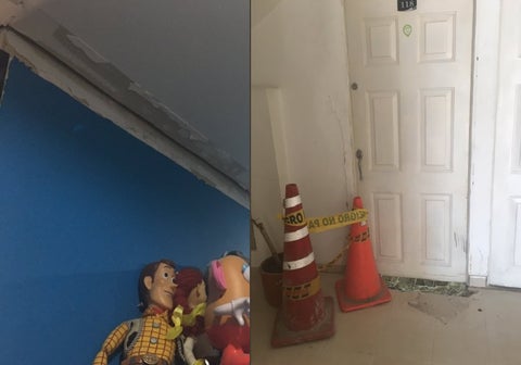 Grietas en la construcción.