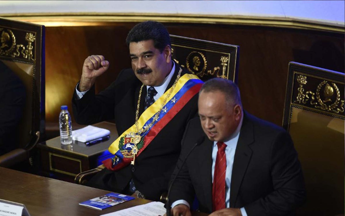 Los líderes chavistas Nicolás Maduro y Diosdado Cabello.