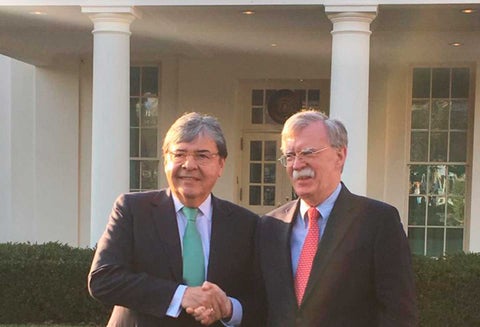 Carlos Holmes Trujillo tuvo un encuentro con John Bolton