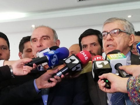 César Gaviria y Humberto de la Calle, en la JEP