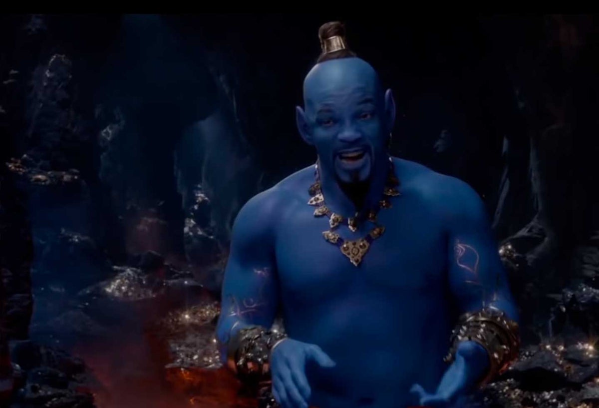 Will Smith como el genio de Aladdin