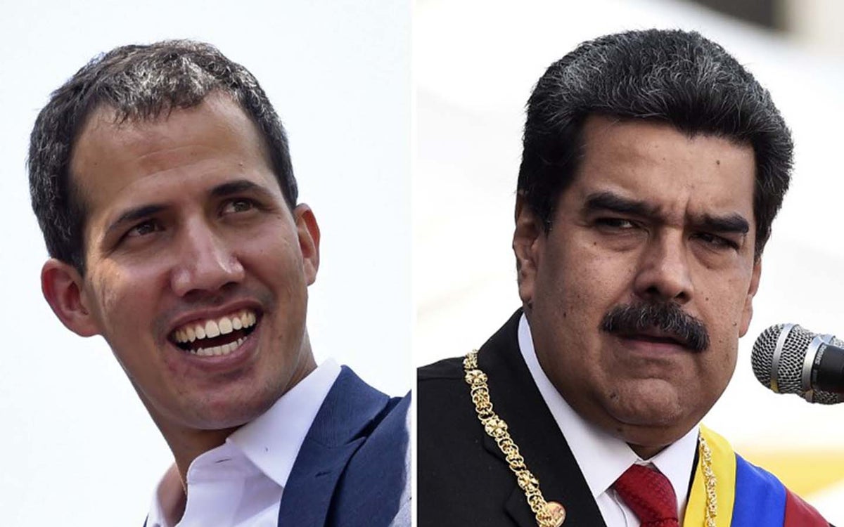 Juan Guaidó y Nicolás Maduro