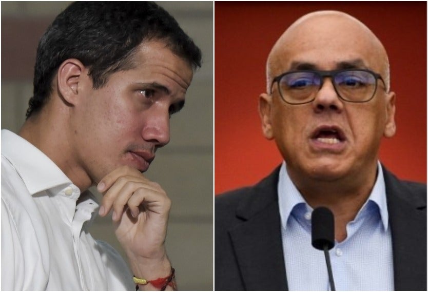Juan Guaidó y Jorge Rodríguez