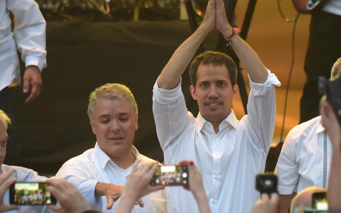 Juan Guaidó e Iván Duque