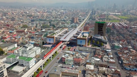 Render metro de Bogotá sector de Hospitales