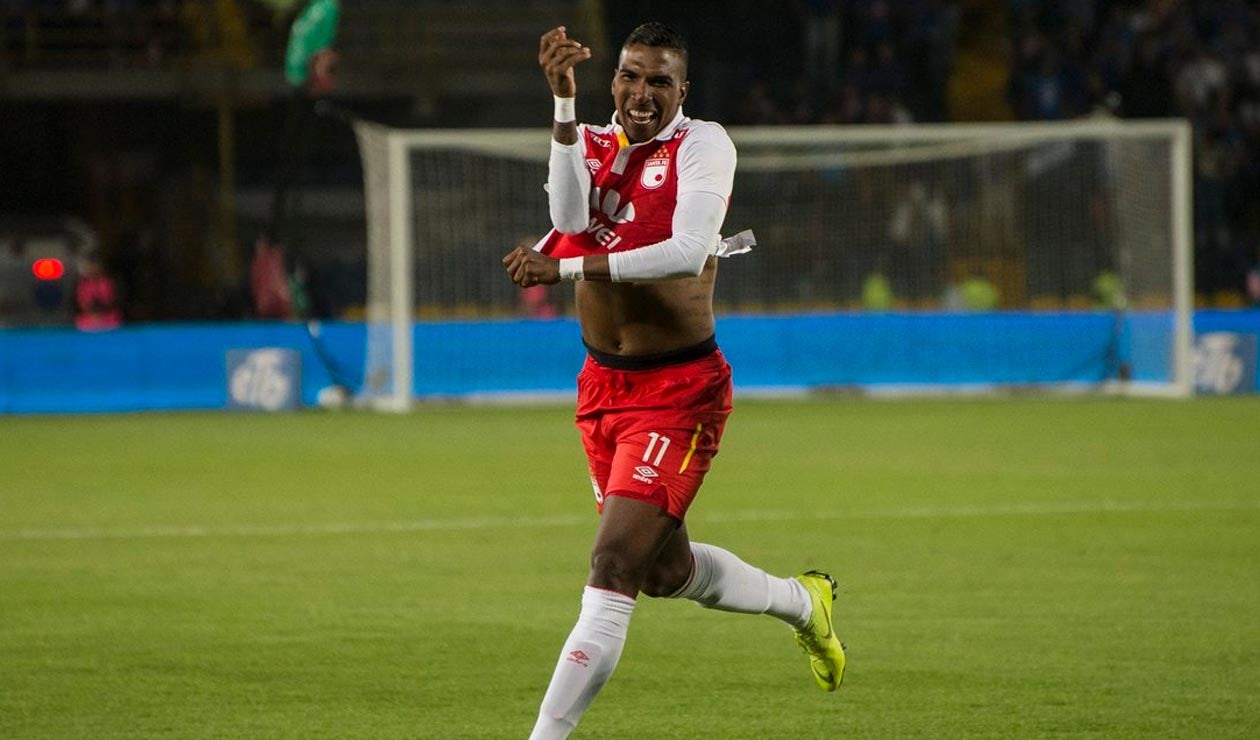 Johan Arango jugando con Independiente Santa Fe