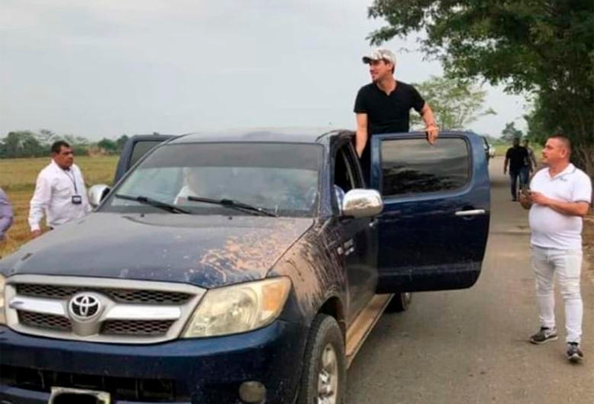 Juan Guaidó ingresando a Colombia