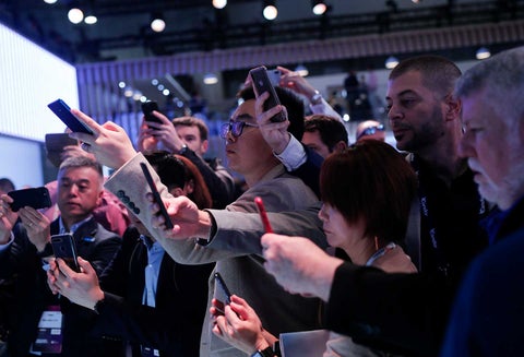 Asistentes al Mobile World Congress