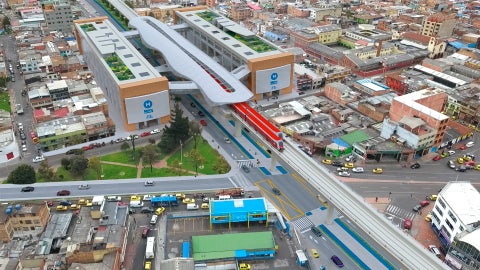 Render metro de Bogotá sector Nariño